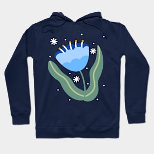 Blue Flower Hoodie